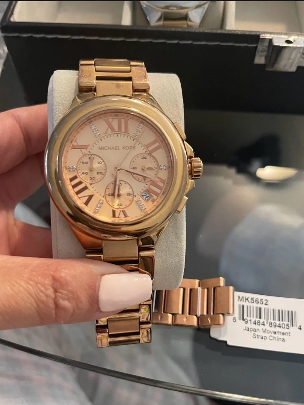 Michael Kors Rose Gold-Tone Chronograph Bracelet Watch